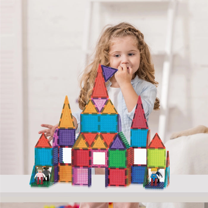 Magnetic Building Tiles Toy Set (63 pcs)