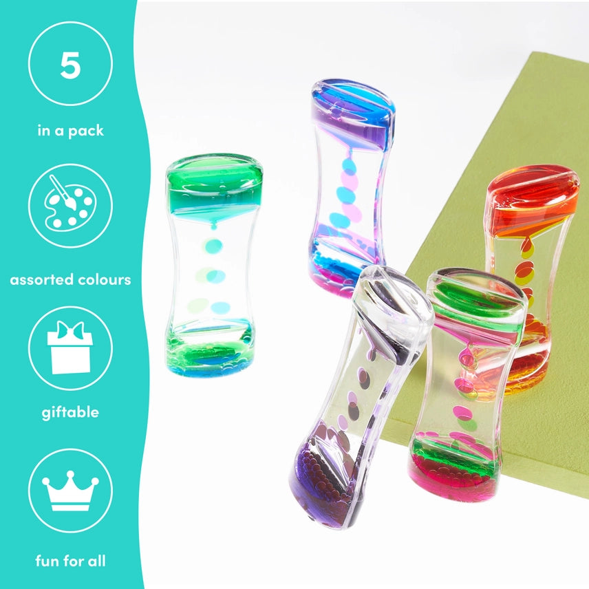 5 Sensory Liquid Motion Toy Timers