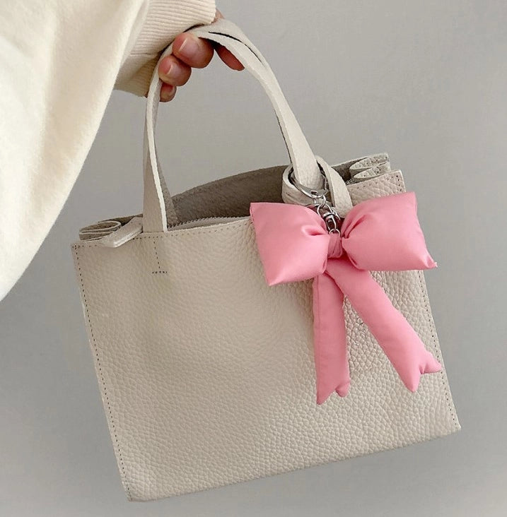 Puff Ribbon Bag Charm - 3 Colors