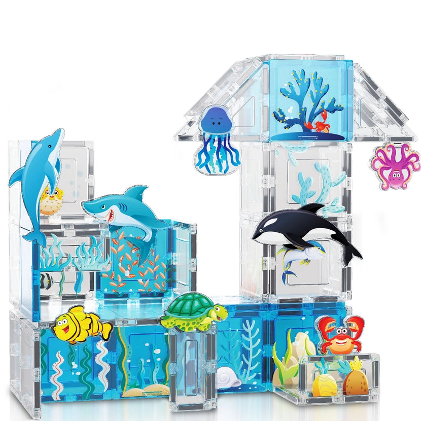 Magnetic Blocks Aquarium Marine Theme Set (52pcs)