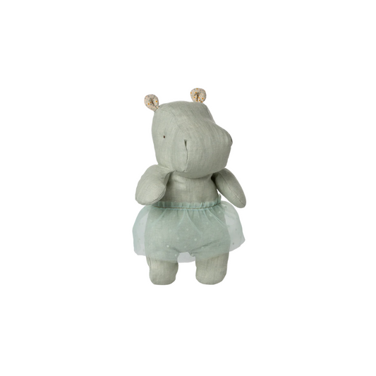 Safari friends, Hippo w. skirt, Small - Mint