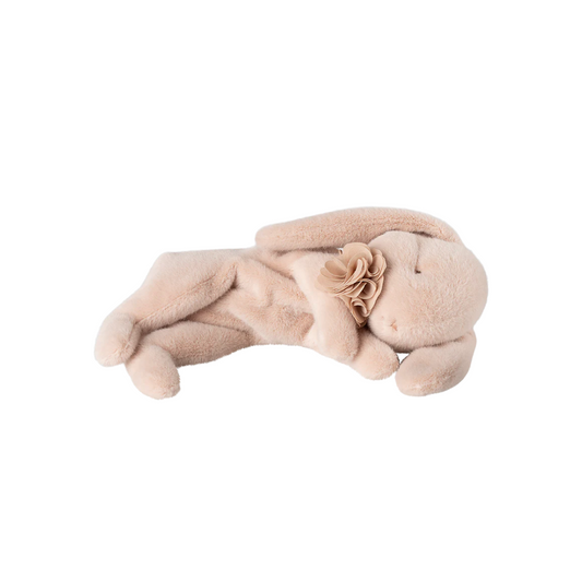 Sleeping bunny plush, Small - Powder