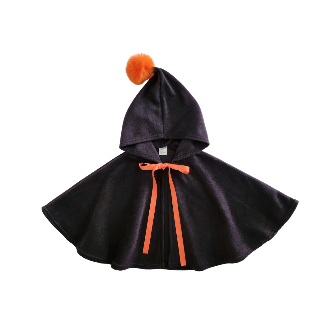 Orange Pompom Cone Cape