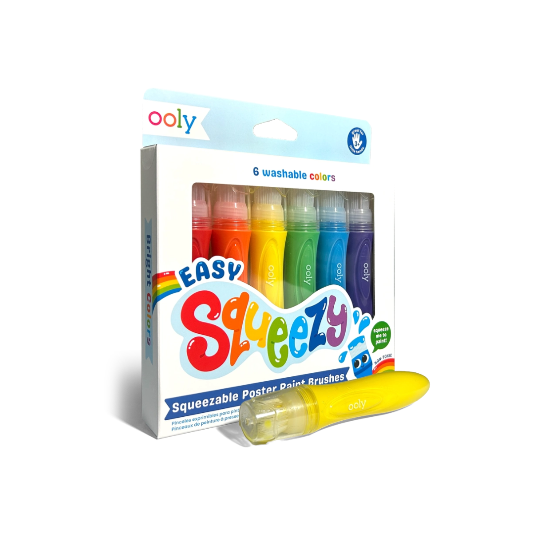 Easy Squeezy Squeezable Poster Paint Brushes 6pcs