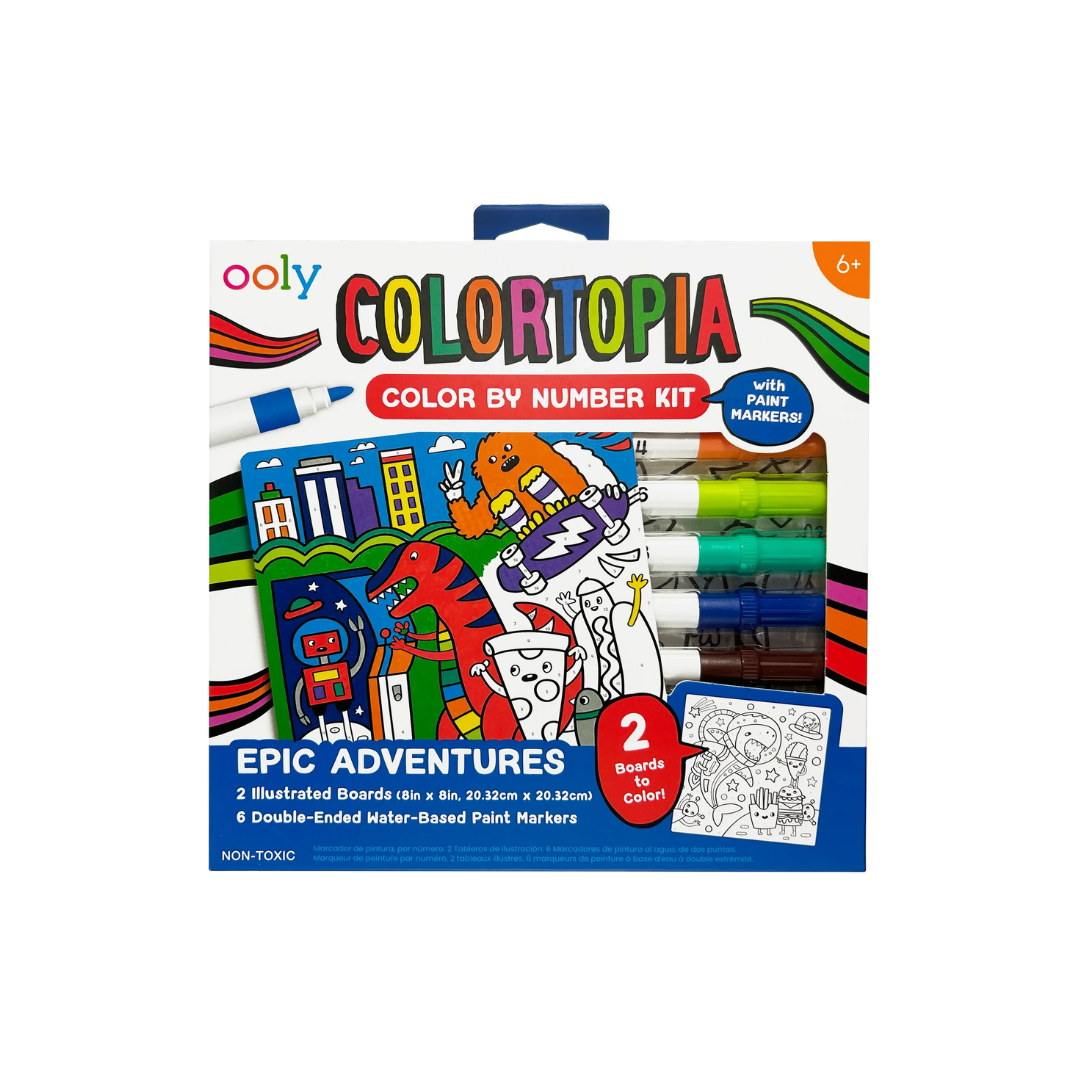 Colortopia Color By Number Paint Marker Kit - Epic Adventure