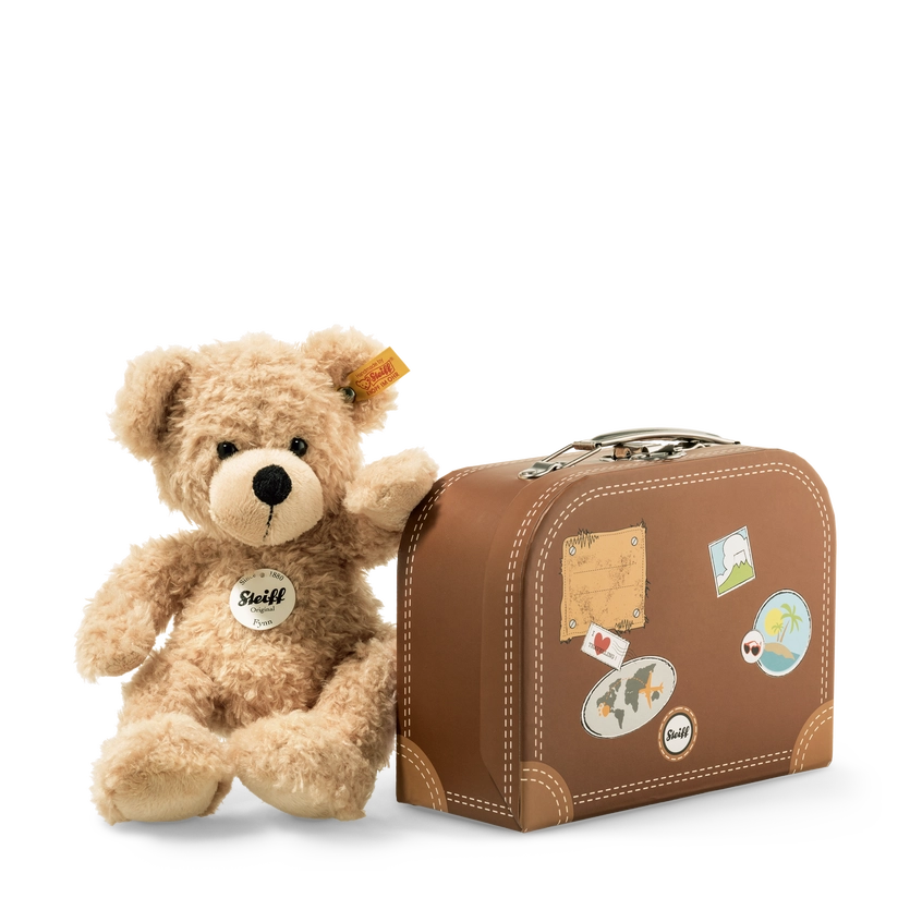 Fynn Teddy Bear in Suitcase, Children's Plush Toy, 12 inches(30cm)