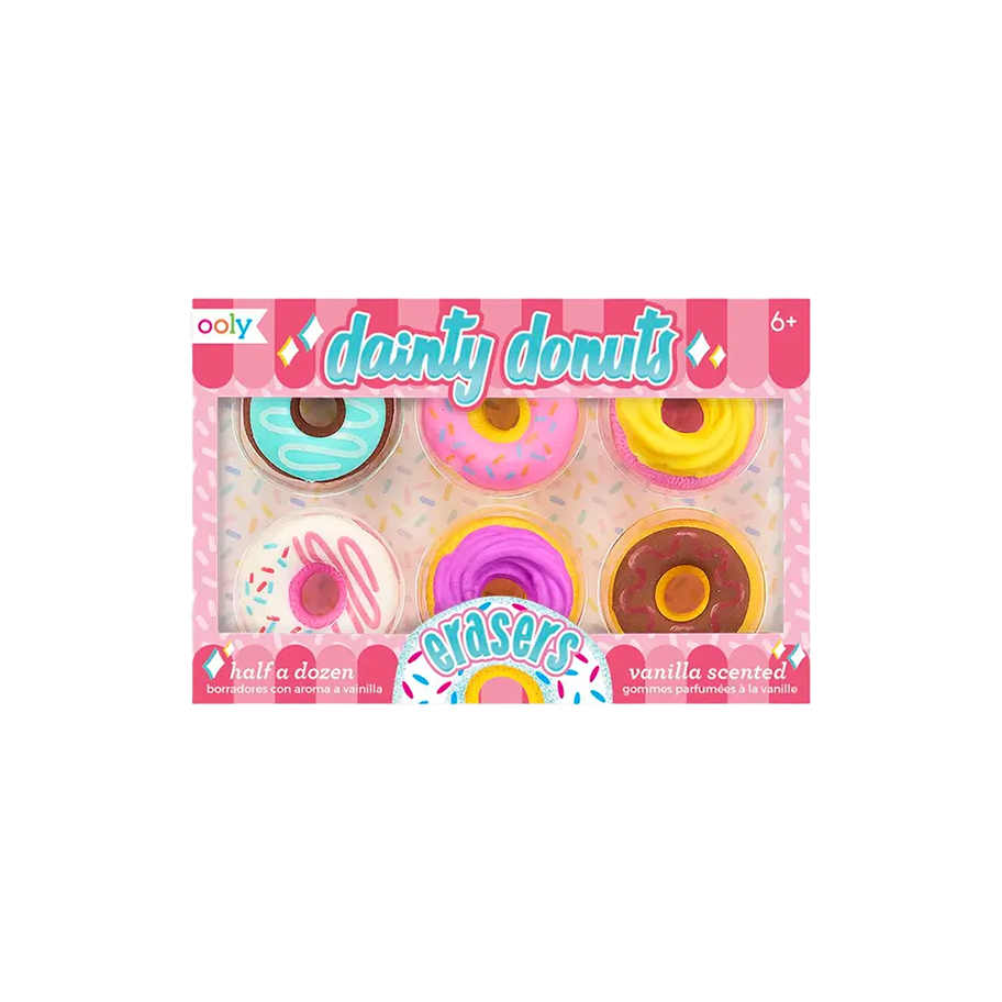 Dainty Donuts Scented Erasers - Set of 6