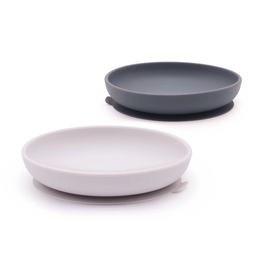 Silicone Suction Plate Set - Cloud / Storm