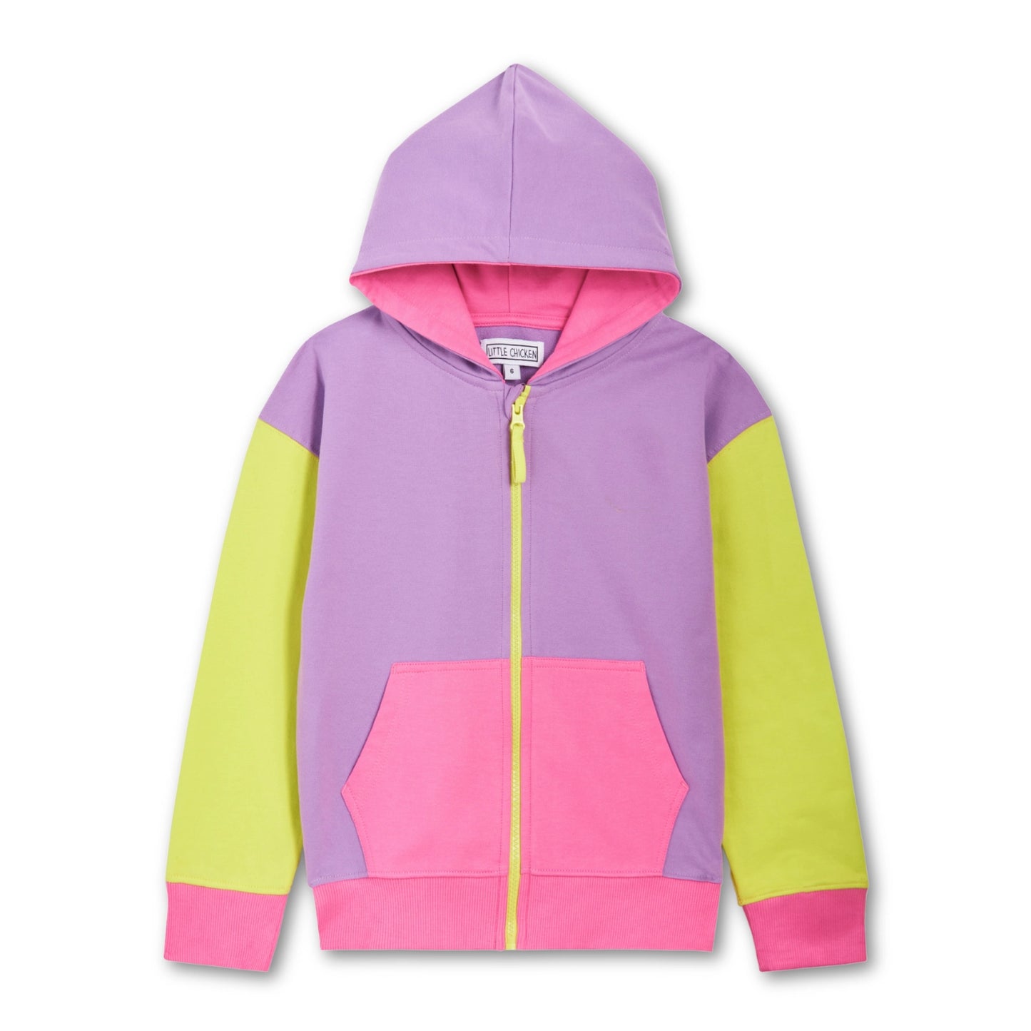 Color Block Girls Zip Hoodie