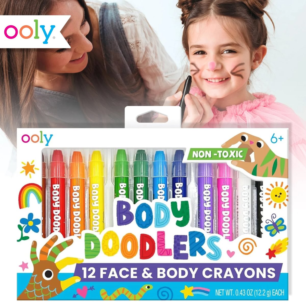 Body Doodlers Face & Body Crayons