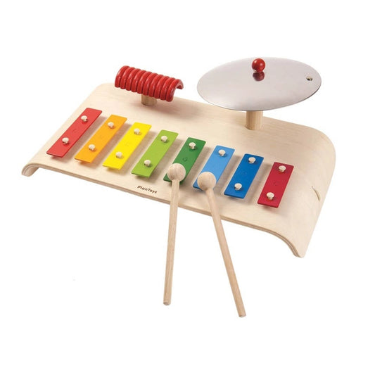 Musical Set with Xylophone, Cymbal and Guiro