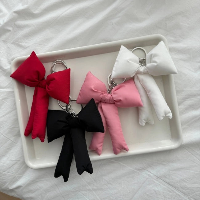 Puff Ribbon Bag Charm - 3 Colors