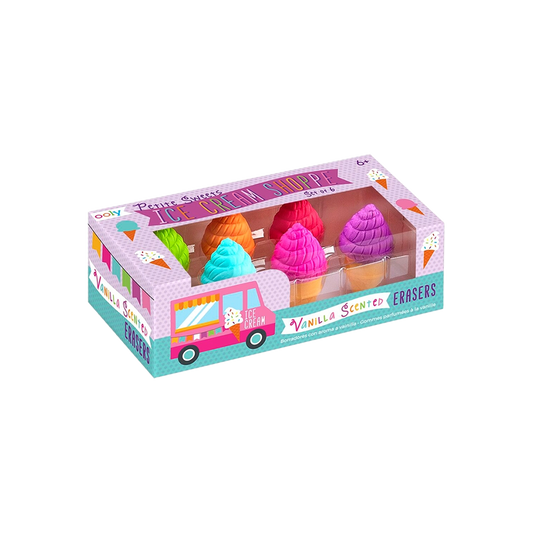 Petite Sweets Ice Cream Shoppe Erasers - Set of 6