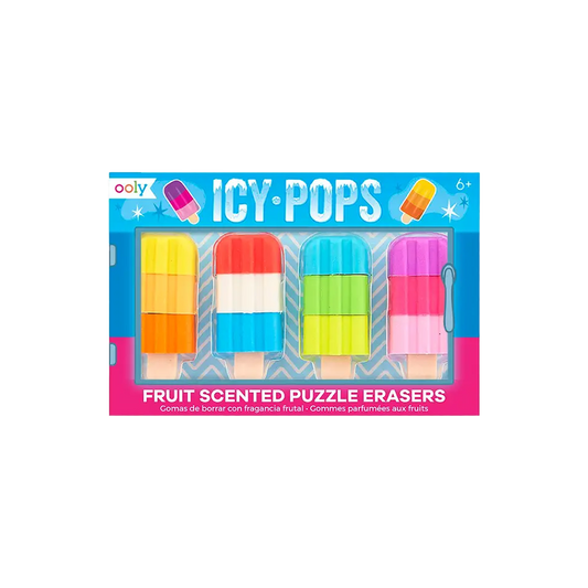 Icy Pops Scented Puzzle Erasers - Set of 4