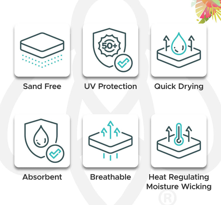 Kids UPF50 Hooded Sunscreen Towel (Mermaid Scale - w/ bag)
