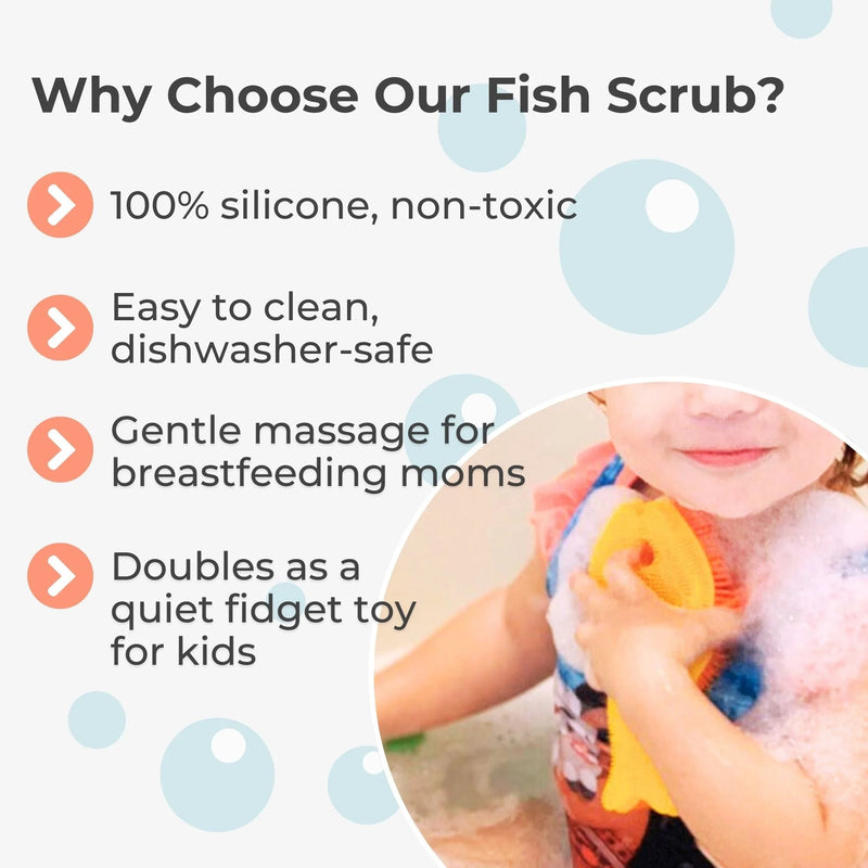 Silicone Fish Bath Scrub