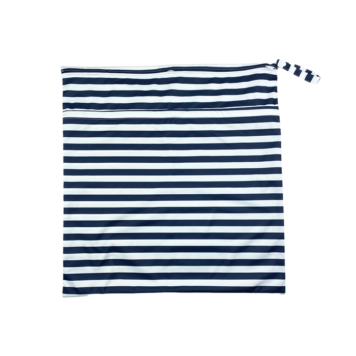 Large Wet Bag (Navy Stripe)
