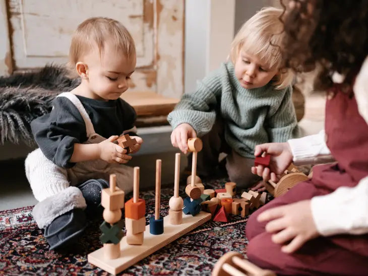 XL Stacking Montessori Toy - Rainbow