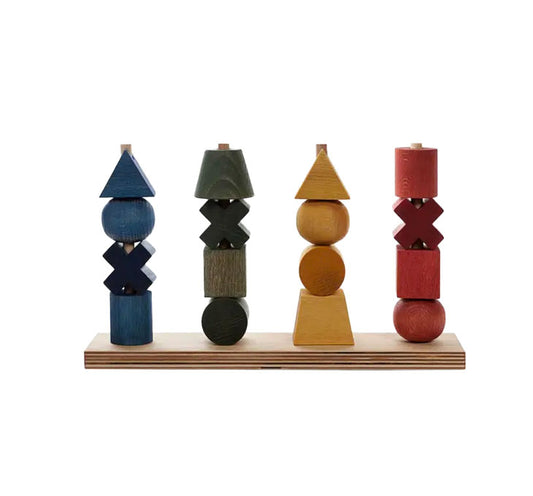 XL Stacking Montessori Toy - Rainbow