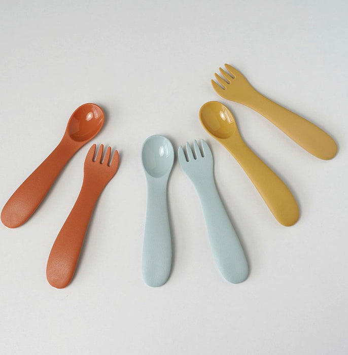 BONBO Fork & Spoon (Blue Grey)