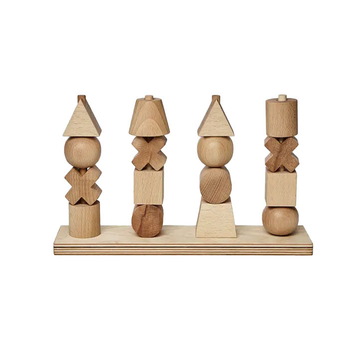 XL Stacking Montessori Toy Natural — The Mellowland
